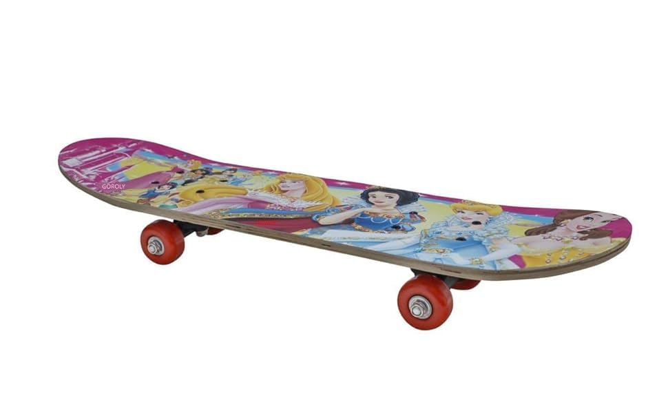 Playboy Wood Skateboard | Wave Board | Caster Board | Ripstick | Skate Board 24 X 6 & 80mm PU Wheels Double Kick Concave Skate