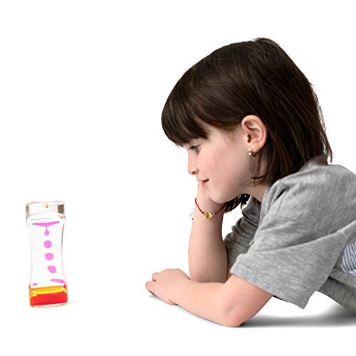 Dash Sensations Water Motion Liquid Bubble Timer – Calming Sensory Fidget And Relaxation Desk Toy-Therapeutic Focus Game For Kids With Adhd, Autism, 1, Blue & Pink