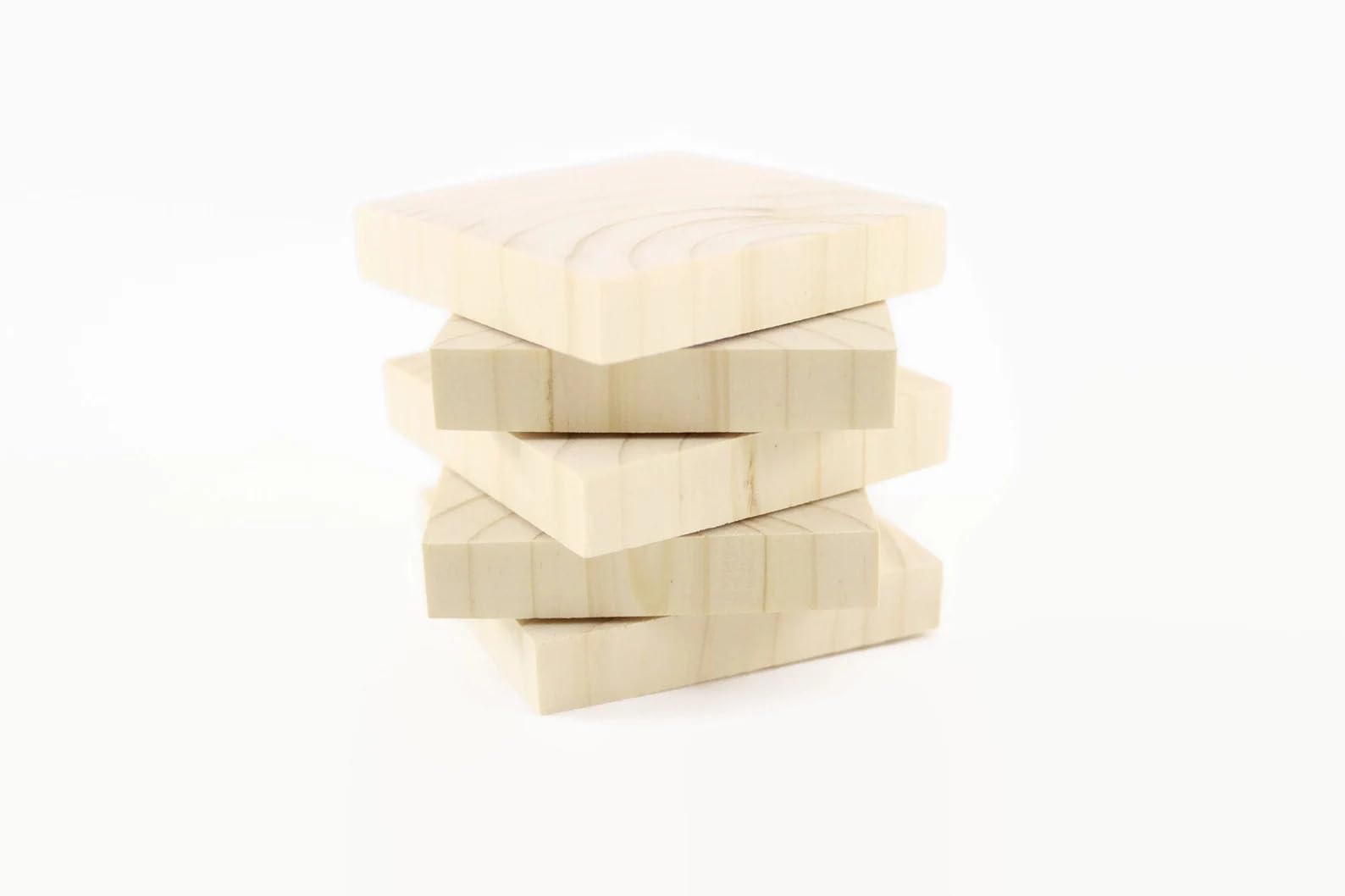 Unfinished Wood Blocks For Crafts, 2 X 2 Inch Pine Wood Board Wooden Square Blocks Craft Panels For Art And Crafts, Engraving, P