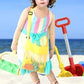 Asdsinforu Beach Bag Cooler Colorful Mesh Toy Tote Bag Breathable Sea Shell Bags with Adjustable Carrying Straps Yellow, Rose Re