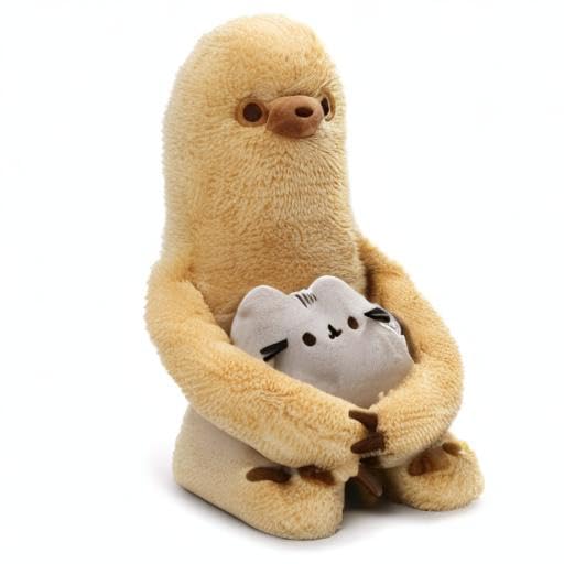 Gund Pusheen Sloth Plush Stuffed Animal Set of 2, 13 Multicolor Cuddly Toys for Kids and Collectors
