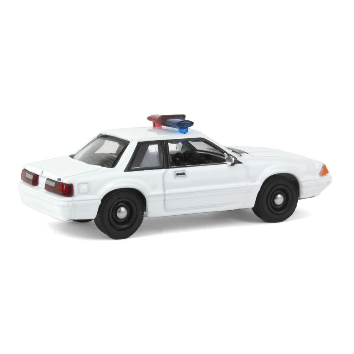 Truck 1/64 1987-93 Ford Mustang Ssp, Blank White With Light Bar, Hot Pursuit, Glt43008