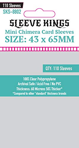 Sleeve Kings Mini Chimera Card Sleeves 43 X 65 Mm (4X110 Pack, 440 Sleeves)