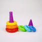 Vidhyapati Enterprises Rainbow Ring Stacker | Montessori Stacking Toy For Babies & Toddlers | Spinning Stacker For Motor Skills 