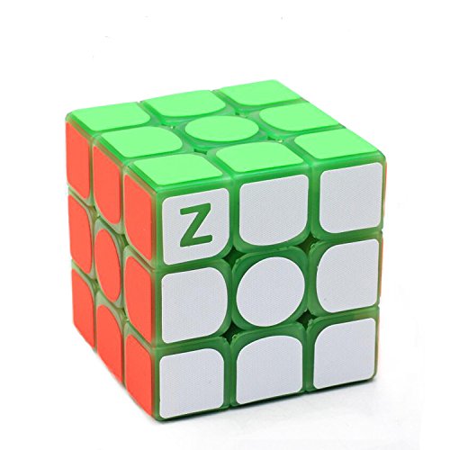 3X3 Fluorescent Speed Cube Glow In Dark Magic Speed Cube 3-D Brain Teasers Iq Puzzles For Kids And Adults (Green Fluorescent)