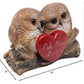 Romantic Owl Always Love You Figurine With Red Heart And Two Decorative Owls On Log For Cute Girl'S Bedroom Decor Statues For Wife & Valentine'S Day Gift Ideas For Girlfriend