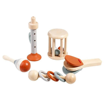 Zubat Baby ChildrenS Musical Instruments, Baby Musical Wooden Toy From 6 9 12 Months, Monressori ChildrenS Musical Instruments