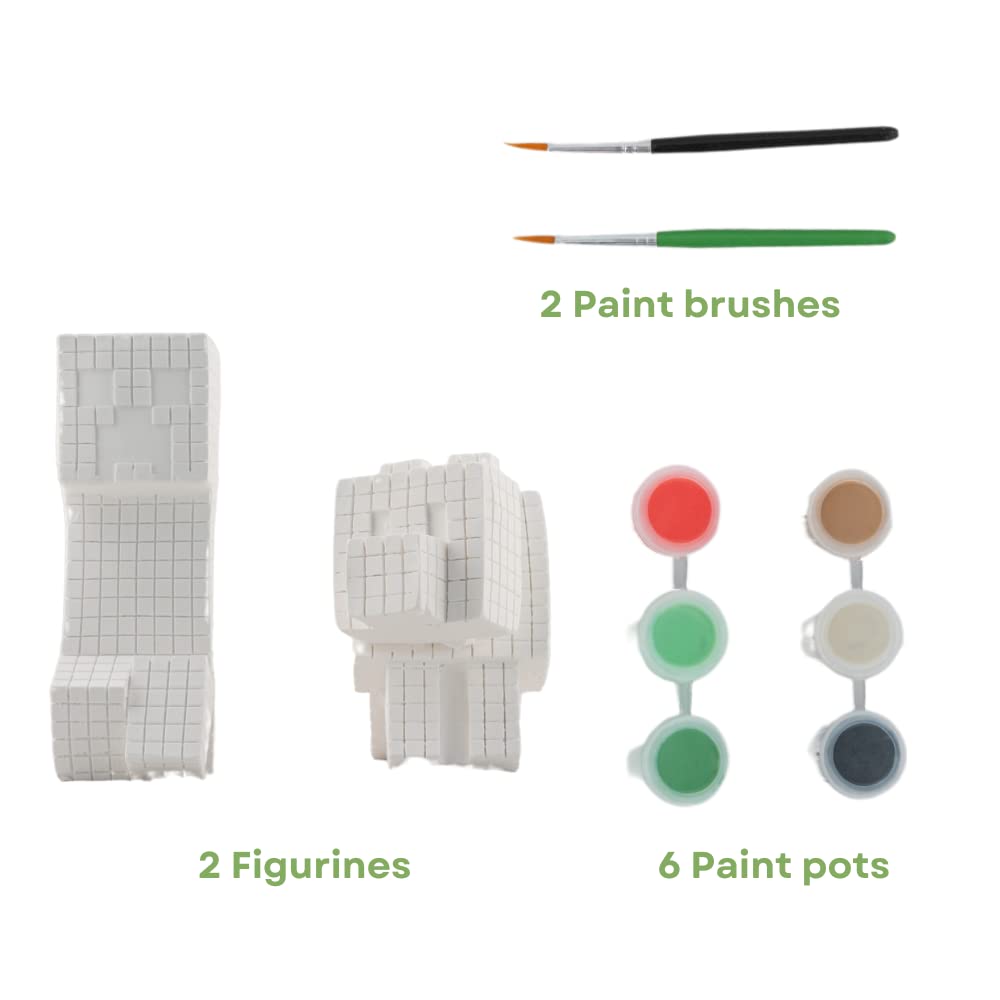 Innovative Designs Minecraft Paint Your Own Figurines Arts and Crafts Set for Boys Girls