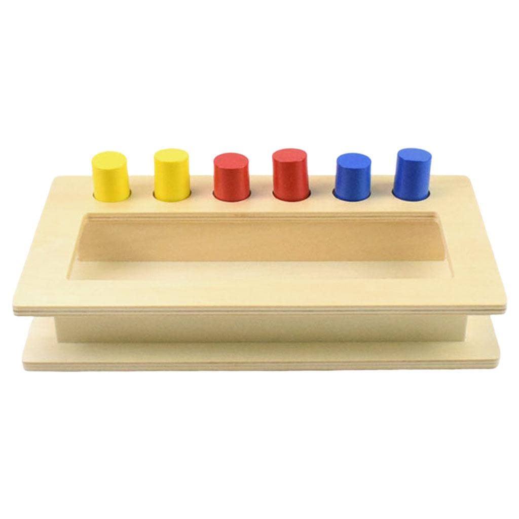 Calandis Montessori Wood Imbucare Peg Box Early Learning 1 2 3 Year Old Xmas Present | Developmental Baby Toys | Toys For Baby
