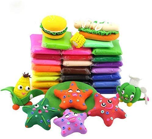 Ditya Crafts Fuffly Foam Clay Set Of 12 Colours With Tools