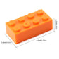 Feleph Classic 2X4 Bricks Orange 320 Pieces Parts Building Kits Creative Play Set Basic Blocks Toy Accessories Compatible With 3001 Major Brands (Orange)