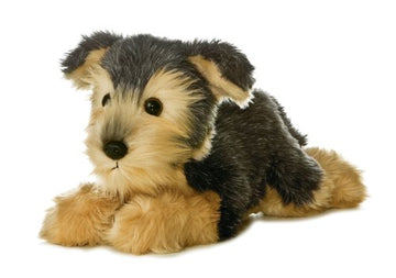 Aurora® Adorable Flopsie™ Yorky™ Stuffed Animal - Playful Ease - Timeless Companions - Gray 12 Inches