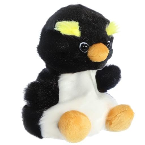 Aurora Adorable Palm Pals Rocco Rockhopper Penguin Stuffed Animal - Pocket-Sized Play - Collectable Fun - Black 5 Inches