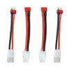 2pcs T-Plug Male Connector to Big-Tamiya Plug Female Connector Adapter and 2pcs T-Plug Female Connector to Big-Tamiya Plug Male