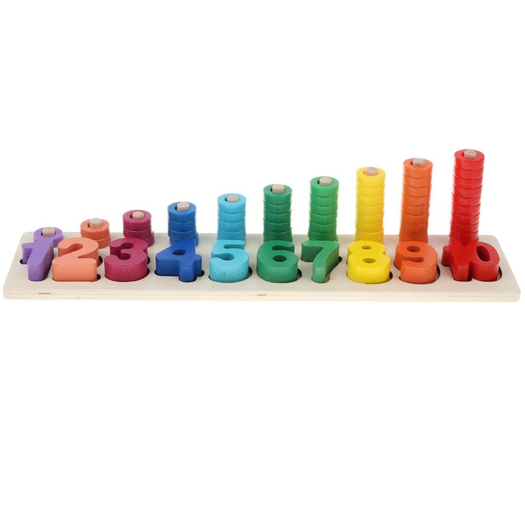 Enakshi (Label) Kids Wooden Educational Toys  Color Counting Stacker Montessori Math Boardtoys & Hobbies|Educational|Numbers