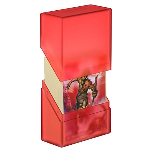Ultimate Guard Boulder 40+ Classic, Deck Case For 40 Double-Sleeved Tcg Cards, Ruby, Secure & Durable Storage For Trading Card Games, Soft-Touch Finish