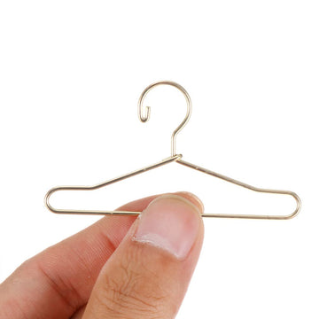 Toddmomy Doll Clothes Black Felt Hangers Mini Clothes Hangers 10Pcs Metal Doll Clothes Hangers Mini Doll Clothes Hanger Mini Doll Coat Hangers Accessories Doll Clothes Black Felt Hangers