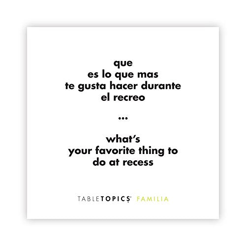 Tabletopics - Familia En Espanol - The Perfect Card Game To Learn Spanish & Practice Your Spanish, Fun Question Card Game To Pla