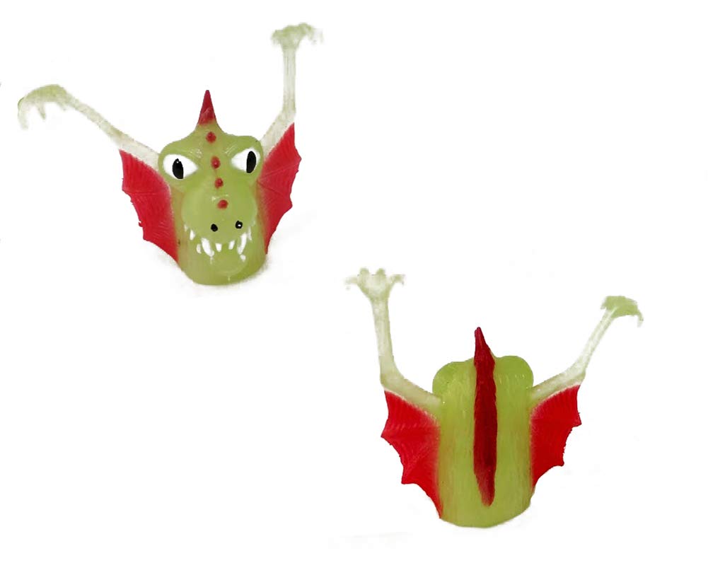Set Of 8 Glow In The Dark Monster Finger Puppet