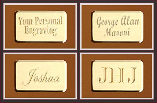 Alex Cramer Travel Domino Set - Personalized Caramel Leather Case, 28 Indestructible Double-Six Dominoes