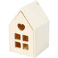 Small wooden house to decorate 6.5 x 6.5 x 11 cm