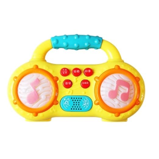 Rmeklot Educational Kids Musical Toy Portable Music Player With Handheld Light & Sound For Early Learning Or Fun Use