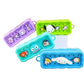 Giggles World Cute Cartoon Charm Silicone Pencil Case Set | Colorful Storage Pouch With Detachable Charms | Kawaii School Supply
