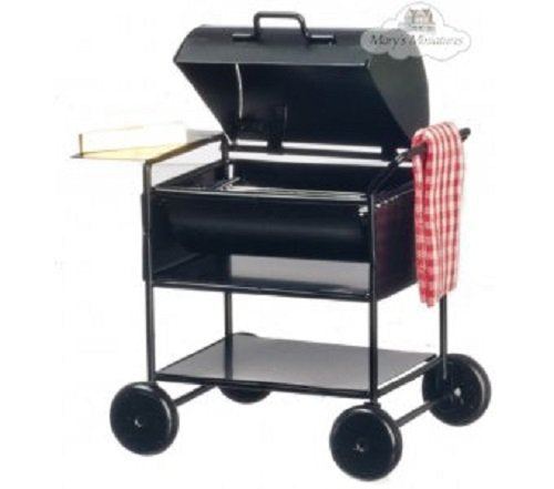 Dollhouse Miniature BBQ Grill with Towel