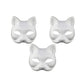 XYBHRC Cat Mask, 3PCS Therian Masks White Cat Masks Blank DIY Halloween Mask Animal Half Facemasks Masquerade Cosplay Party