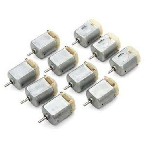 Qbm (Pack Of 10) Dc Motor For Diy Electronic Projects And Models Small Electric Toy Motor Kit 3V To 6V Dc Motor Kit For Kids