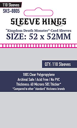Sleeve Kings ''Kingdom Death Monster'' Card Sleeves 52 X 52 Mm (4X110 Pack, 440 Sleeves)