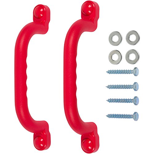 Swing Set Stuff Playground Handles with SSS Logo Sticker, Red, 10