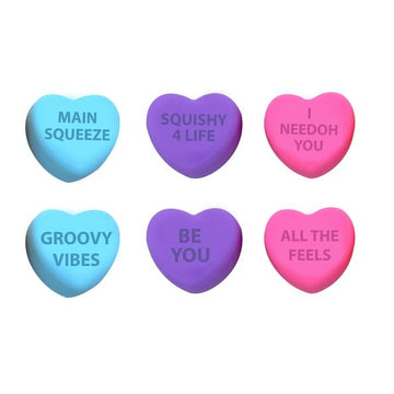 Schylling Needoh Color Change Squeeze Heart - Sensory Squeeze Toy - Satisfying Dough Filling - 2.5'' Wide - Color May Vary (Pack