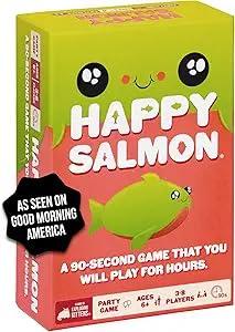 Narayanmuni Happy Salmon Board Game | Quick Matching Card Game For 3-8 Players, Ages 6+ | Fast-Paced 90 Second Rounds | Perfect 
