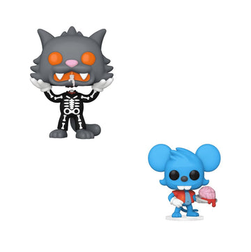 Funko Simpsons Treehouse Of Horror Itchy And Scratchy Halloween 2 Pack Pop Exclusive 1267
