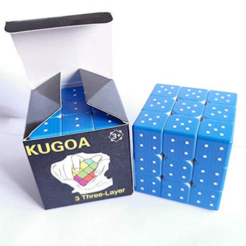 Speed Cube 3X3X3 3D Relief Effect Braille Magic Cube Puzzle,Iq Games Puzzles Special For Blind, 5.6Cm