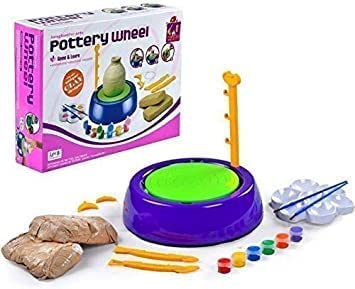 Dherik Tradworld Pottery Wheel Battery Operated With Clay Learning And Education Toys Game Multicolor For Kids Boys And Girls