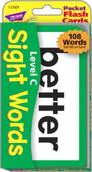 Sight Words Level C Flash Cards [Set Of 3]