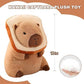 Waksun Capybara Plush With Wearable Toast Headgear, Capybara Stuffed Animal,Capybara Plush Toy, Capybara Birthday Decorations,Cu