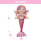June Garden 16 Selina Pearl Mermaid Fairy Doll - Soft Plush Doll with Shimmery Wings & Sparkly Tail - Huggable Stuffed Toy Gift