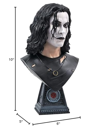 Diamond Select Toys The Crow Eric Draven 1:2 Scale Bust, 10" Multicolor Resin, Model MAR212005