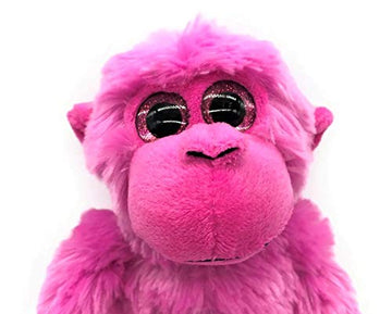 The Petting Zoo Monkey Stuffed Animals, Plush Toys For Girls And Boys, Rainbow Of Colors-20 Inches (Pink)
