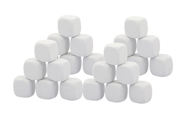Qidiwin White Eva Foam Dices For Kids Graffiti, Building Blocks,Creative Painting,24Pcs
