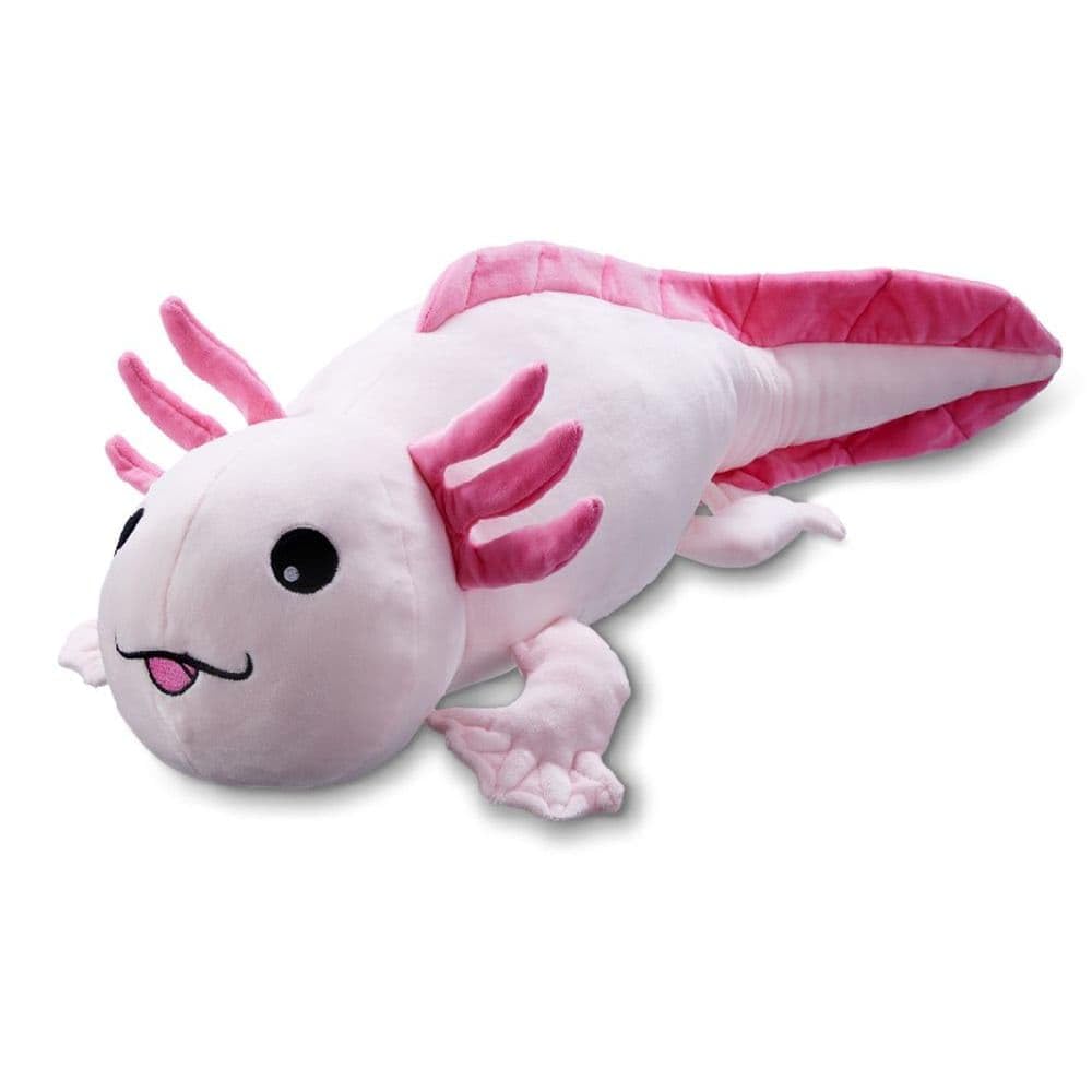 Go! Games Snoozimals Lola The Axolotl Plush Toy, 20in, Pink, Soft Plush Material, Model 202100007150