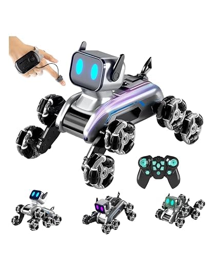 Vastromtoy Remote Control Stunt Car For Kids & Adults - 8Wd Gesture Sensor Rc Car With Lights, Music & Robot Dog Mode | Recharge