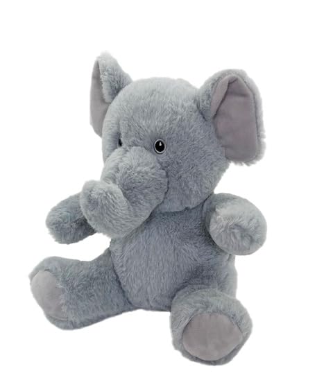 Anico 10'' Plush Grey Elephant With Embroidered Eyes