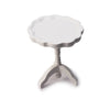 Miniature Dollhouse End Table 1:12 Scale Wooden Furniture Round Side Tea Table Model For Dollhouse Living Room Scene Decoration (White)