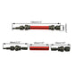 RCAWD 4X Slider Front/Rear Drive Shaft Set for 1/10 Arrma Big Rock 4X4 V3 3S Blx Brushless Monster Truck RTR Upgrade Parts(Red)