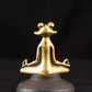 Acxico 1Pcs Solid Brass Frog Figurine Small Frog Statue House Ornament Animal Figurines