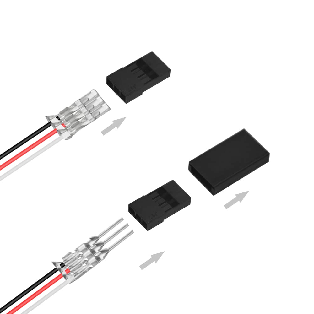 Wmycongcong 450 Pcs Universal Servo Cable Wire Connector And Male Female Crimp Pin Kit For Jr Hitec Connector